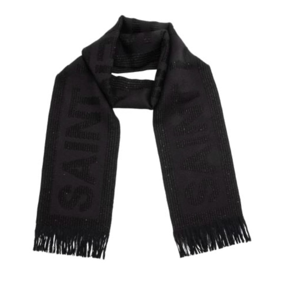 SAINT LAURENT
Logo Sequin Wool-Silk Scarf - Picture 2 of 10